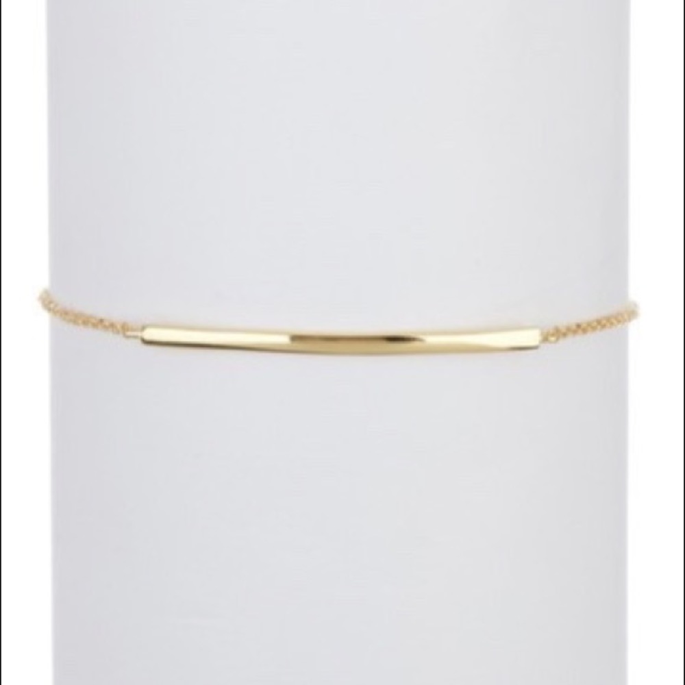 ADORNIA 14K Yellow Gold Bar Station Slide Bracelet